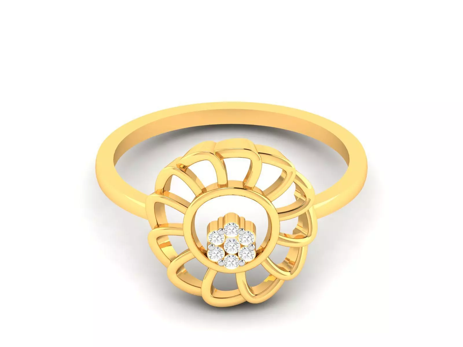 Women Diamond Ring 3dm render details 3D print model_0
