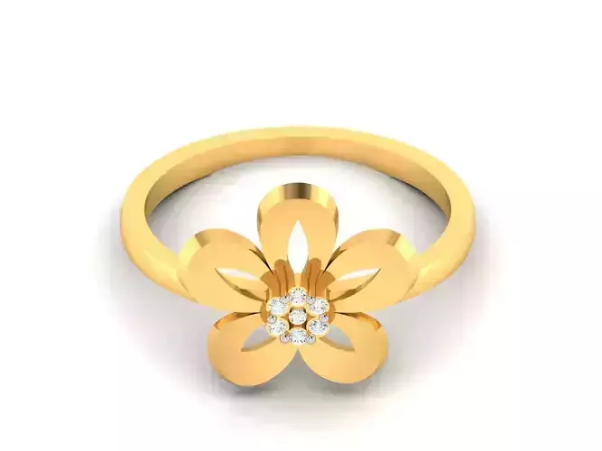 Women Diamond Ring 3dm render details