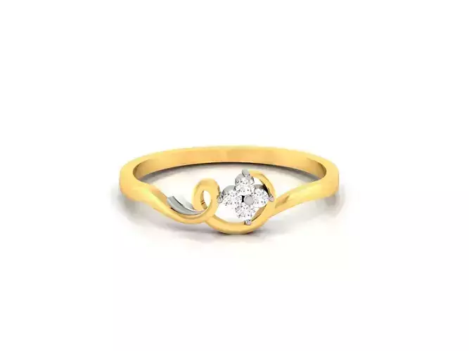 Women Diamond Ring 3dm render details