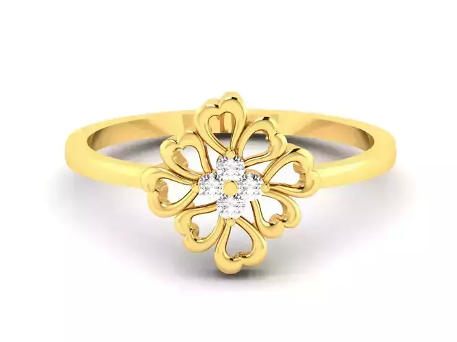 Women Diamond Ring 3dm render details