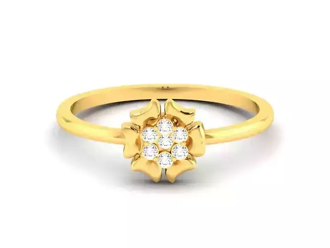 Women Diamond Ring 3dm render details