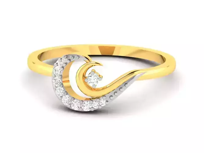 Women Diamond Ring 3dm render details