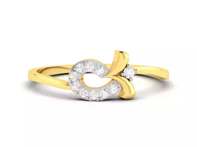 Women Diamond Ring 3dm render details