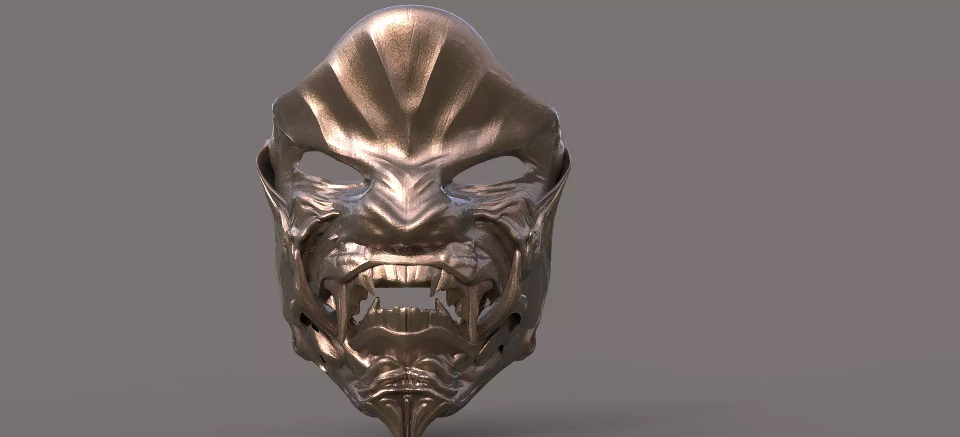 Sci fi Wolf Mask less fangs 3D model_0