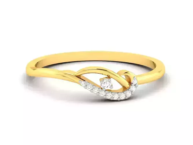Women Diamond Ring 3dm render details