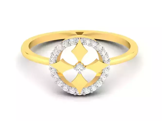 Women Diamond Ring 3dm render details