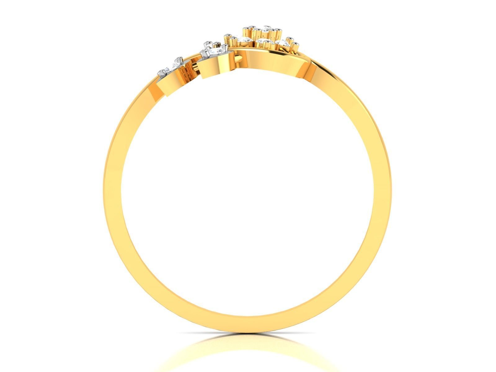 Women Diamond Ring 3dm render details 3D print model_6