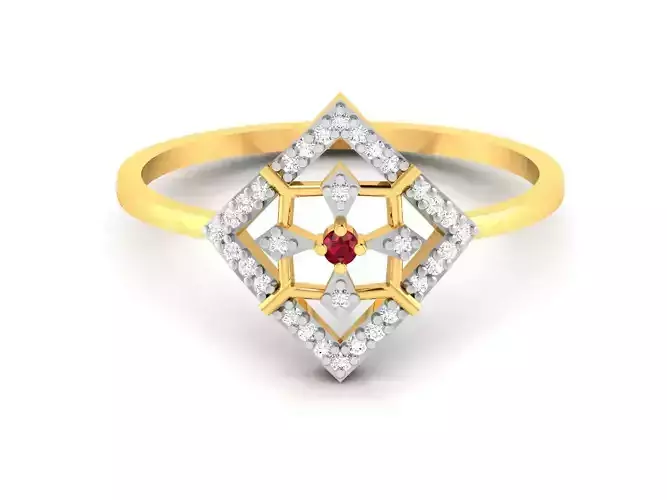 Women Diamond Ring 3dm render details