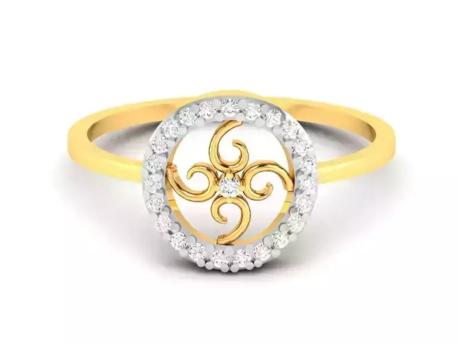 Women Diamond Ring 3dm render details
