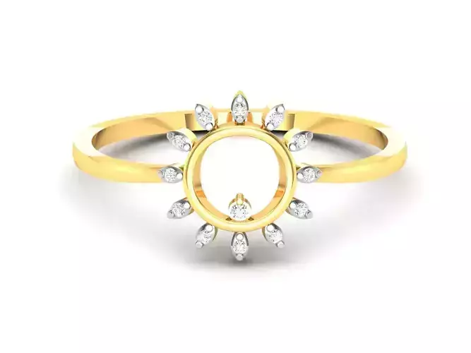 Women Diamond Ring 3dm render details