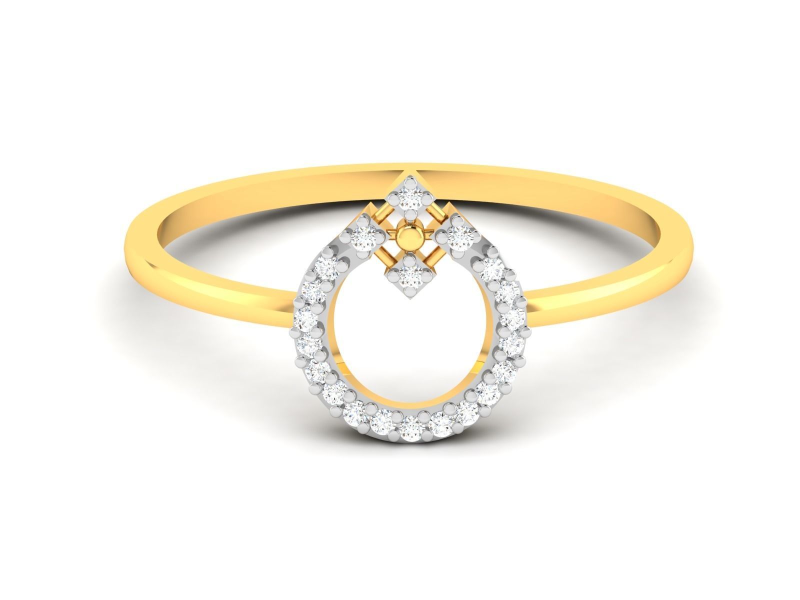 Women Diamond Ring 3dm render details 3D print model_8