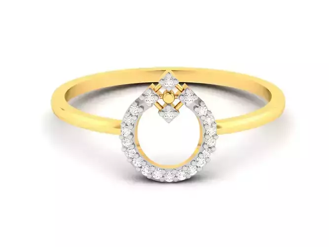 Women Diamond Ring 3dm render details