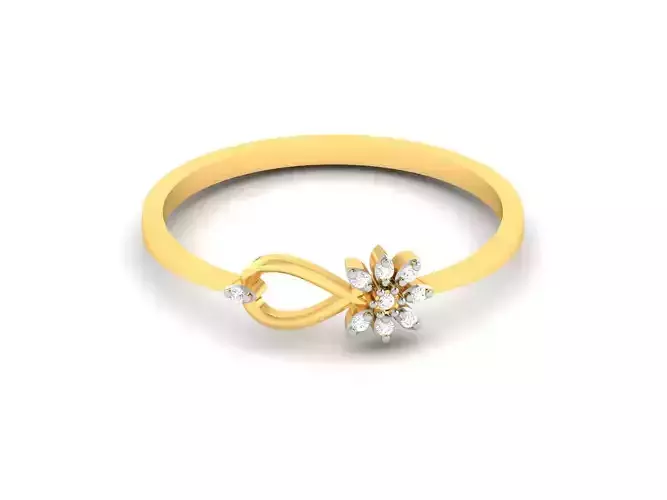 Women Diamond Ring 3dm render details
