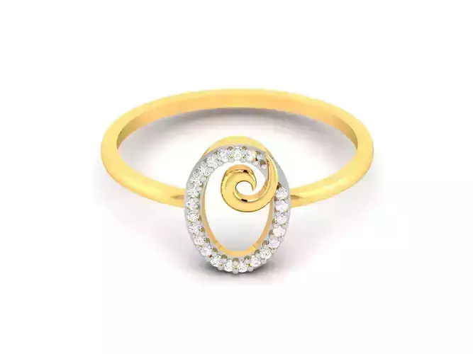 Women Diamond Ring 3dm render details