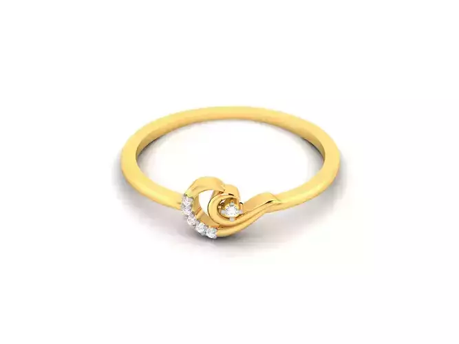 Women Diamond Ring 3dm render details