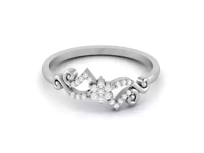 Women Diamond Ring 3dm render details