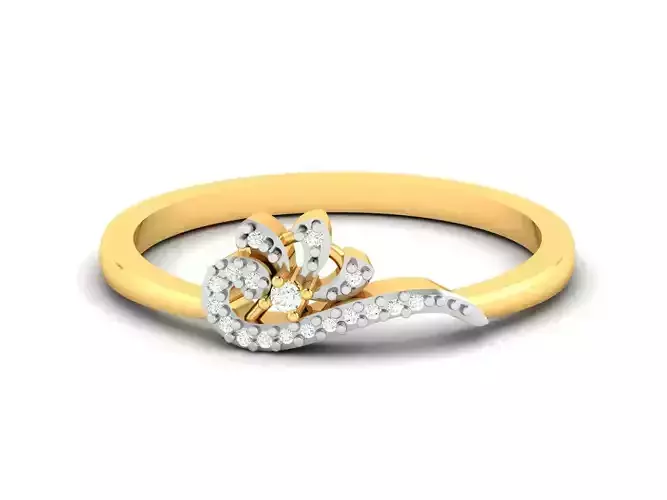 Women Diamond Ring 3dm render details