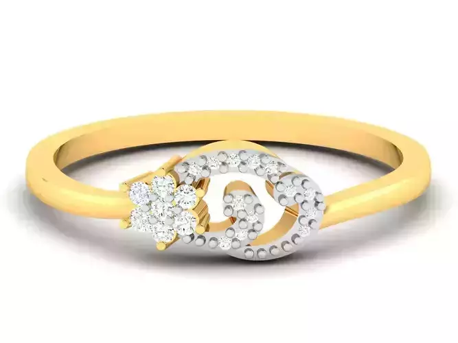 Women Diamond Ring 3dm render details