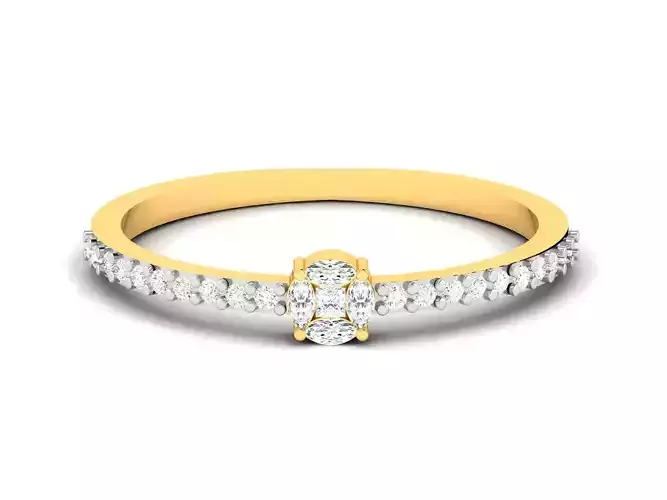 Women Diamond Ring 3dm render details