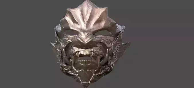 Sci fi Wolf Mask predator 3D model