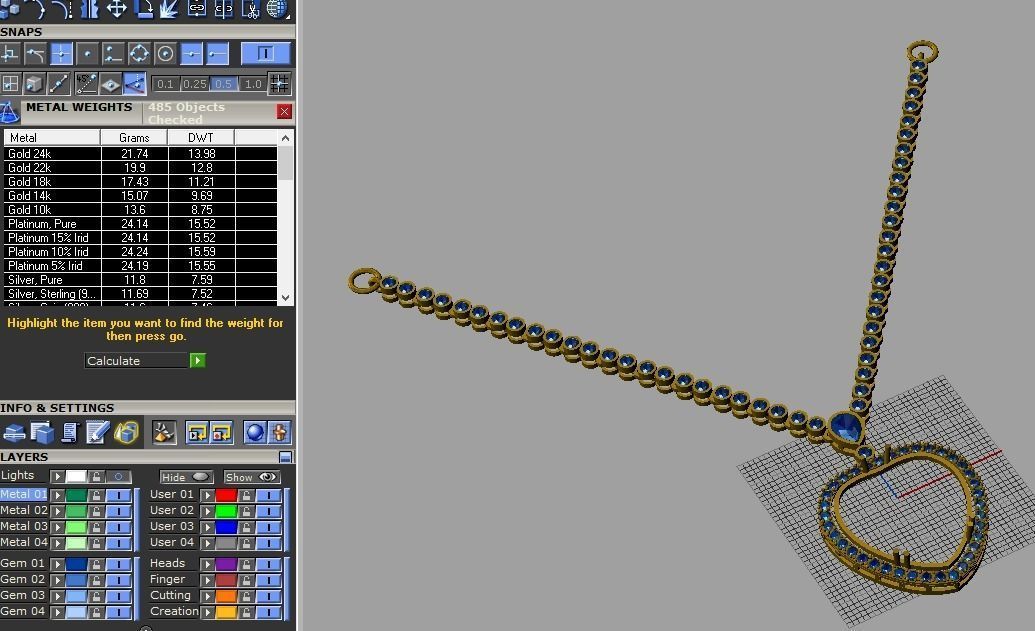 titanic necklace 3D print model_5