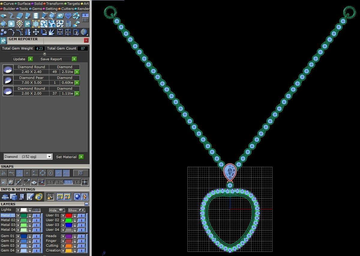 titanic necklace 3D print model_2