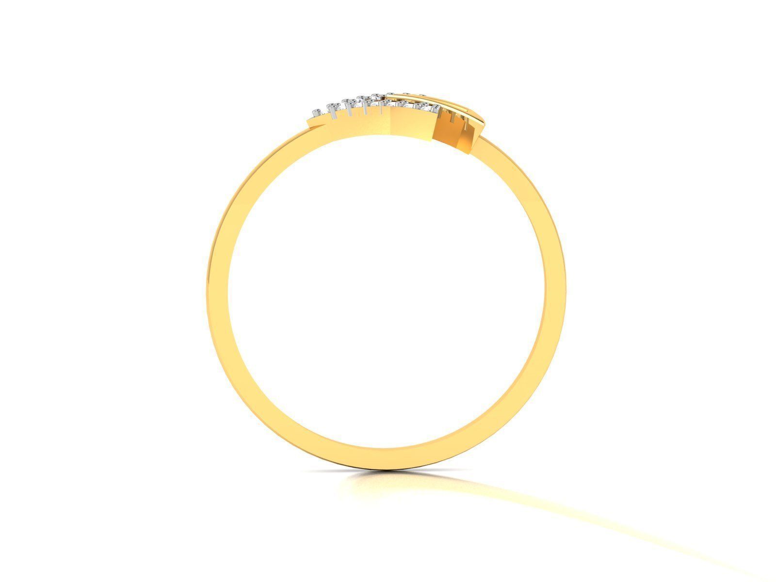 Women Diamond Ring 3dm render details 3D print model_4