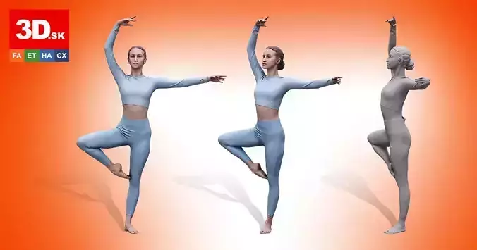 Cleaned 3D scan Anastasia Sports Ballet 22