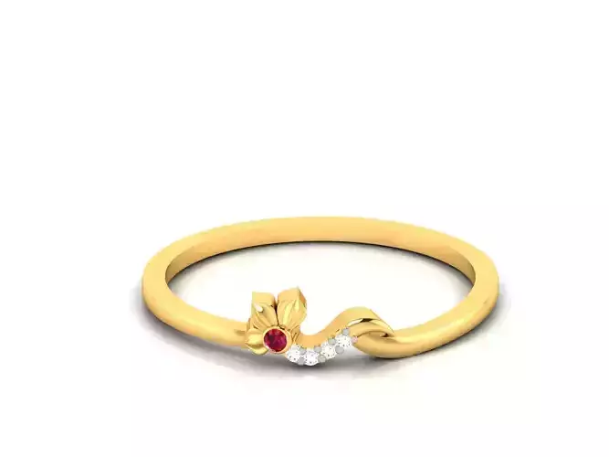 Women Diamond Ring 3dm render details