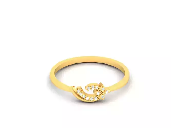 Women Diamond Ring 3dm render details
