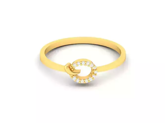 Women Diamond Ring 3dm render details