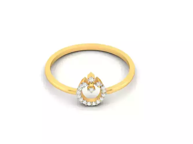 Women Diamond Ring 3dm render details