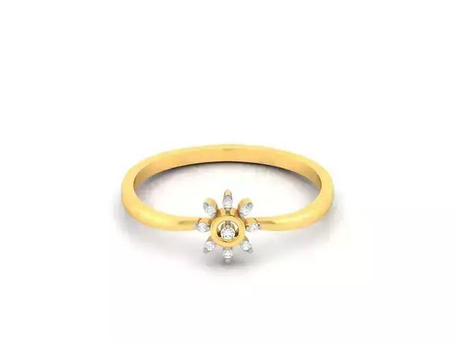 Women Diamond Ring 3dm render details