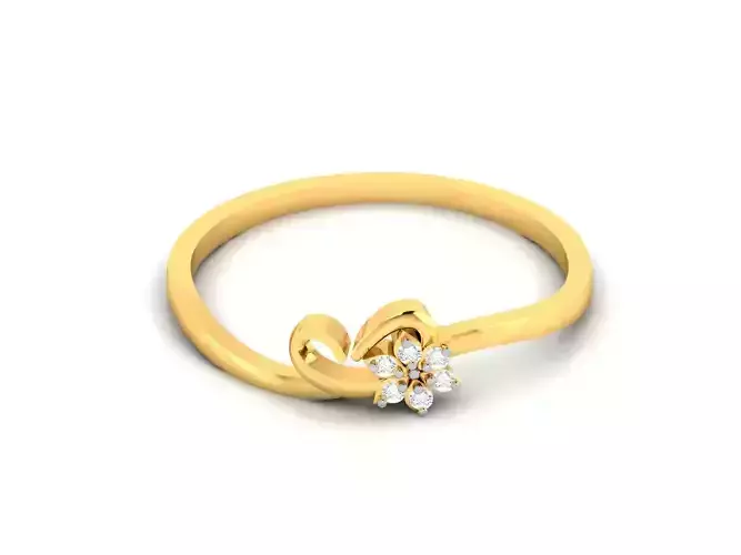 Women Diamond Ring 3dm render details