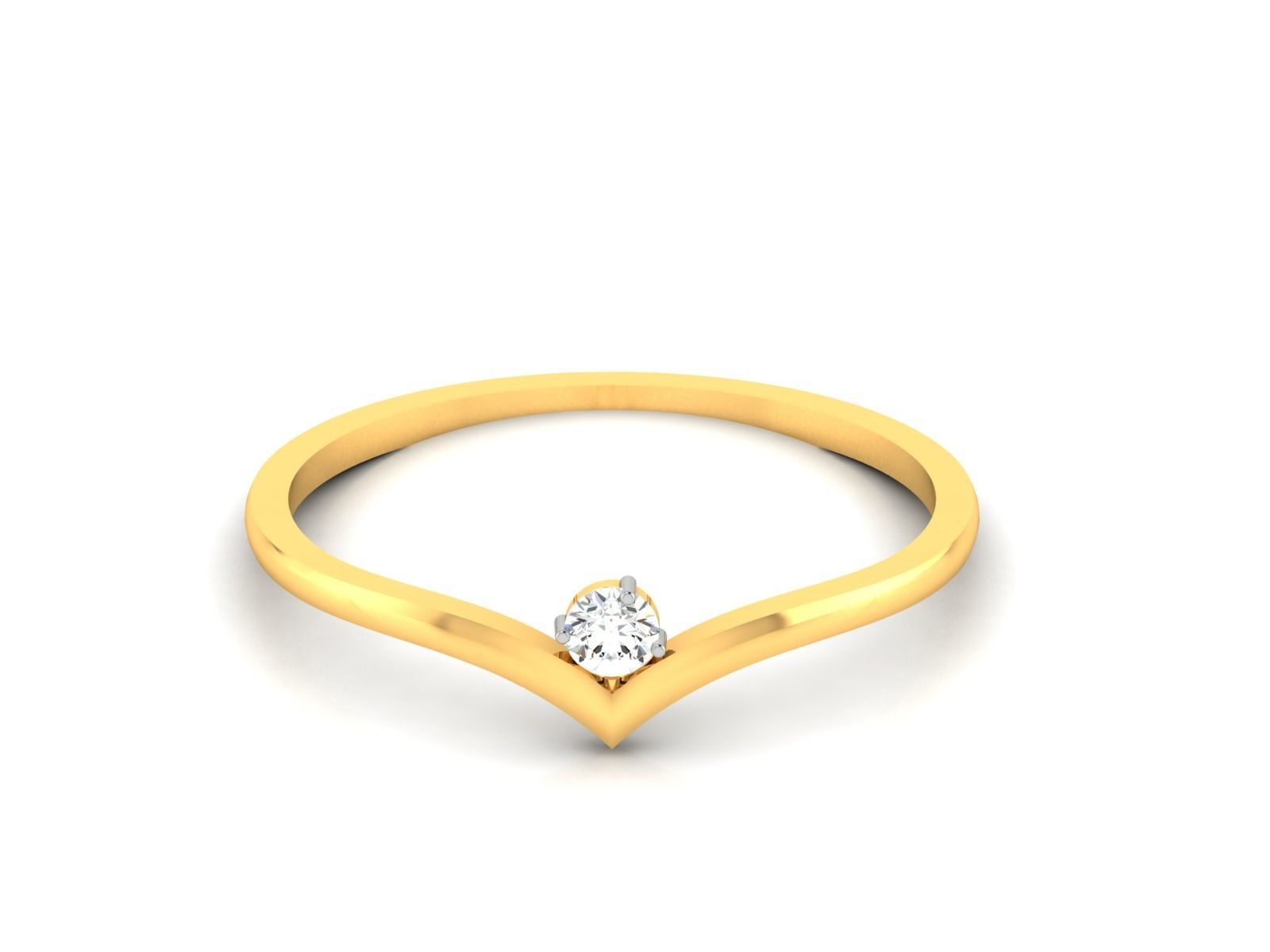 Women Diamond Ring 3dm render details 3D print model_8