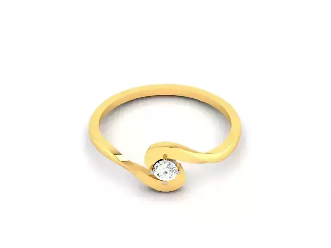 Women Diamond Ring 3dm render details
