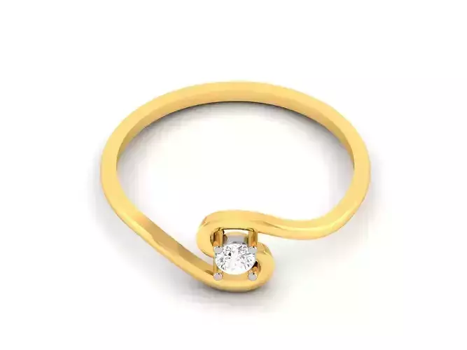 Women Diamond Ring 3dm render details
