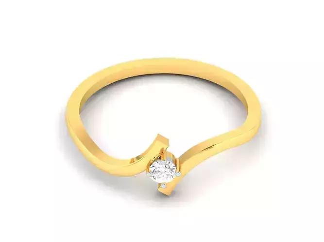 Women Diamond Ring 3dm render details