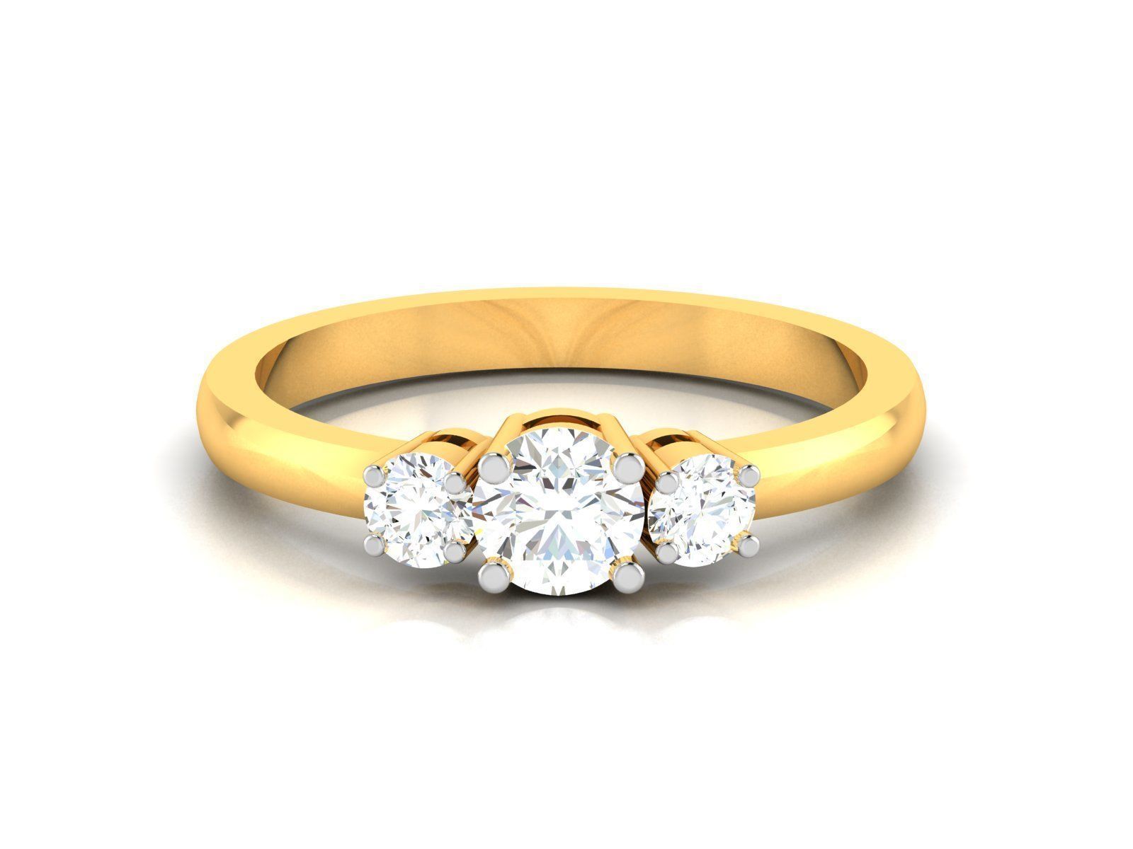 Women Diamond Ring 3dm render details 3D print model_9