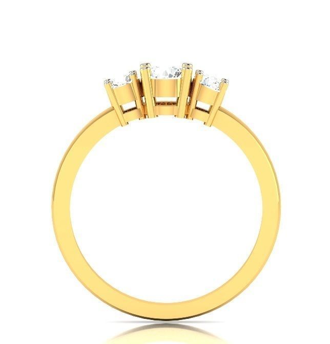 Women Diamond Ring 3dm render details 3D print model_1