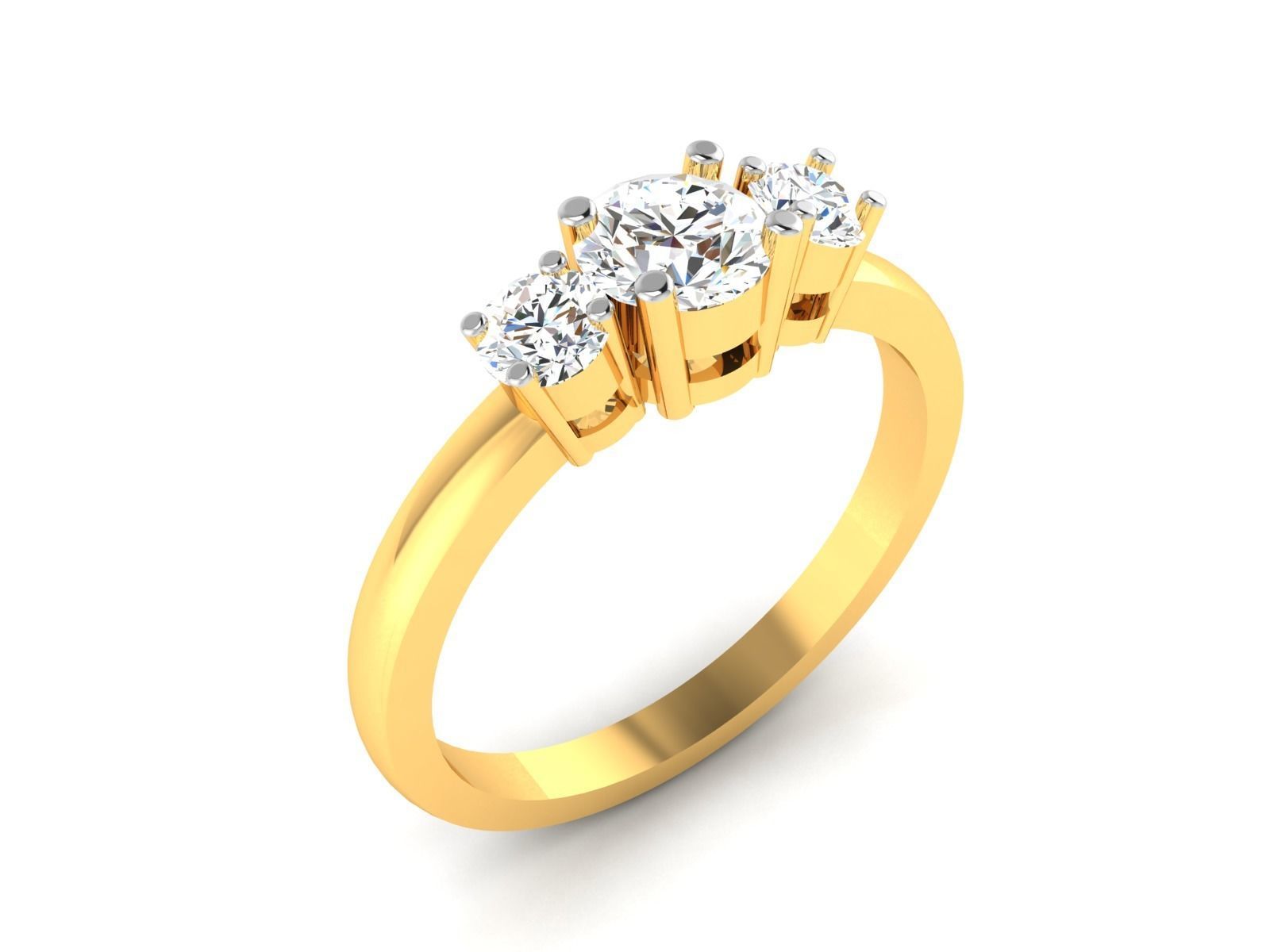 Women Diamond Ring 3dm render details 3D print model_4