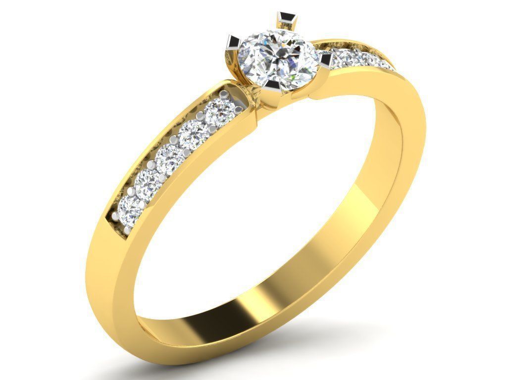 Women Diamond Ring 3dm render details 3D print model_9
