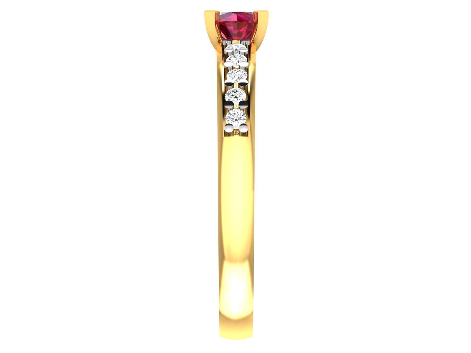 Women Diamond Ring 3dm render details 3D print model_7