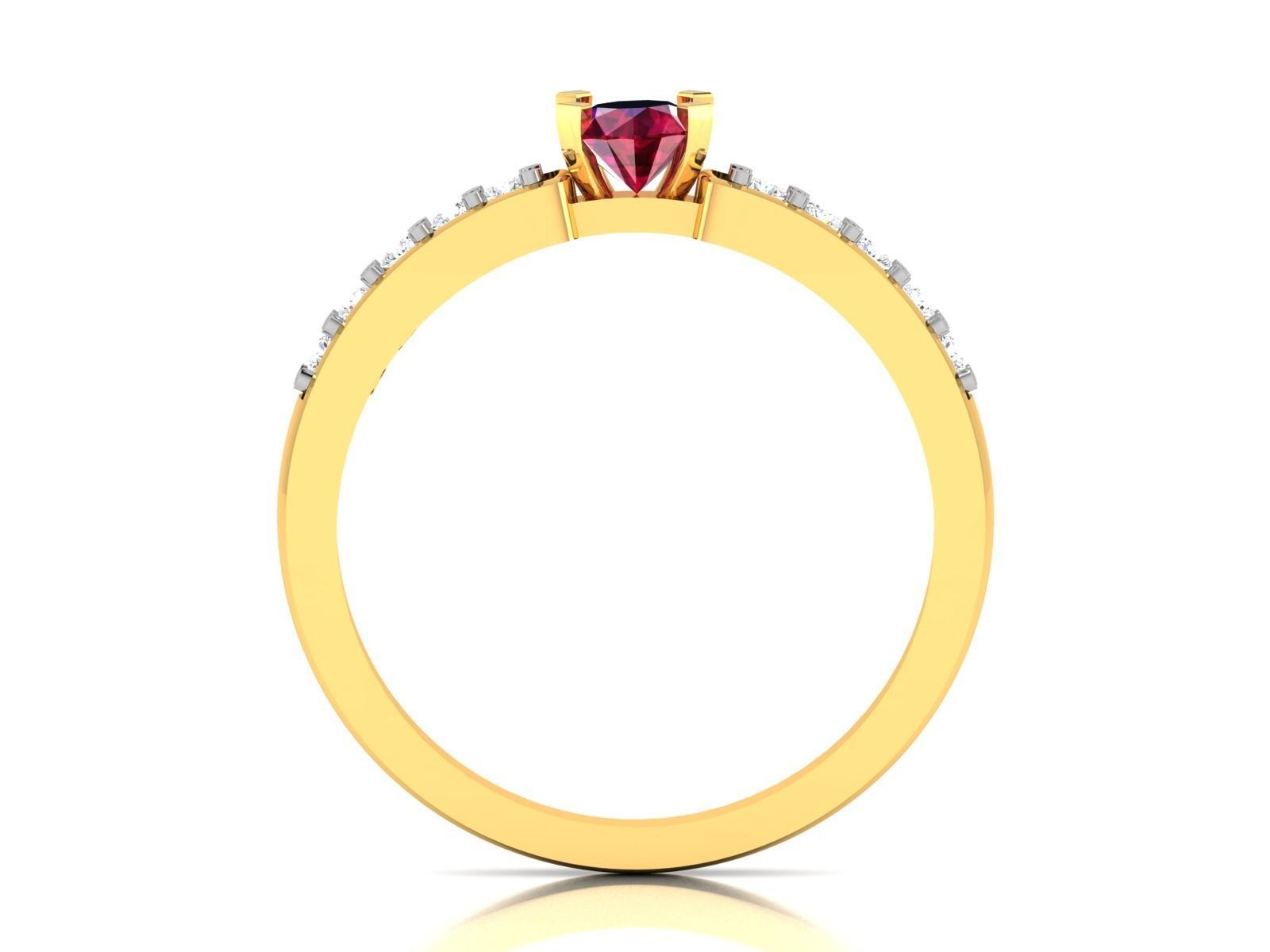 Women Diamond Ring 3dm render details 3D print model_6