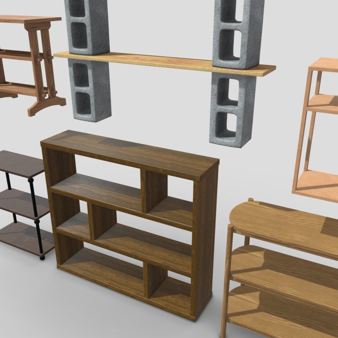 Shelf Pack Low-poly 3D model_12
