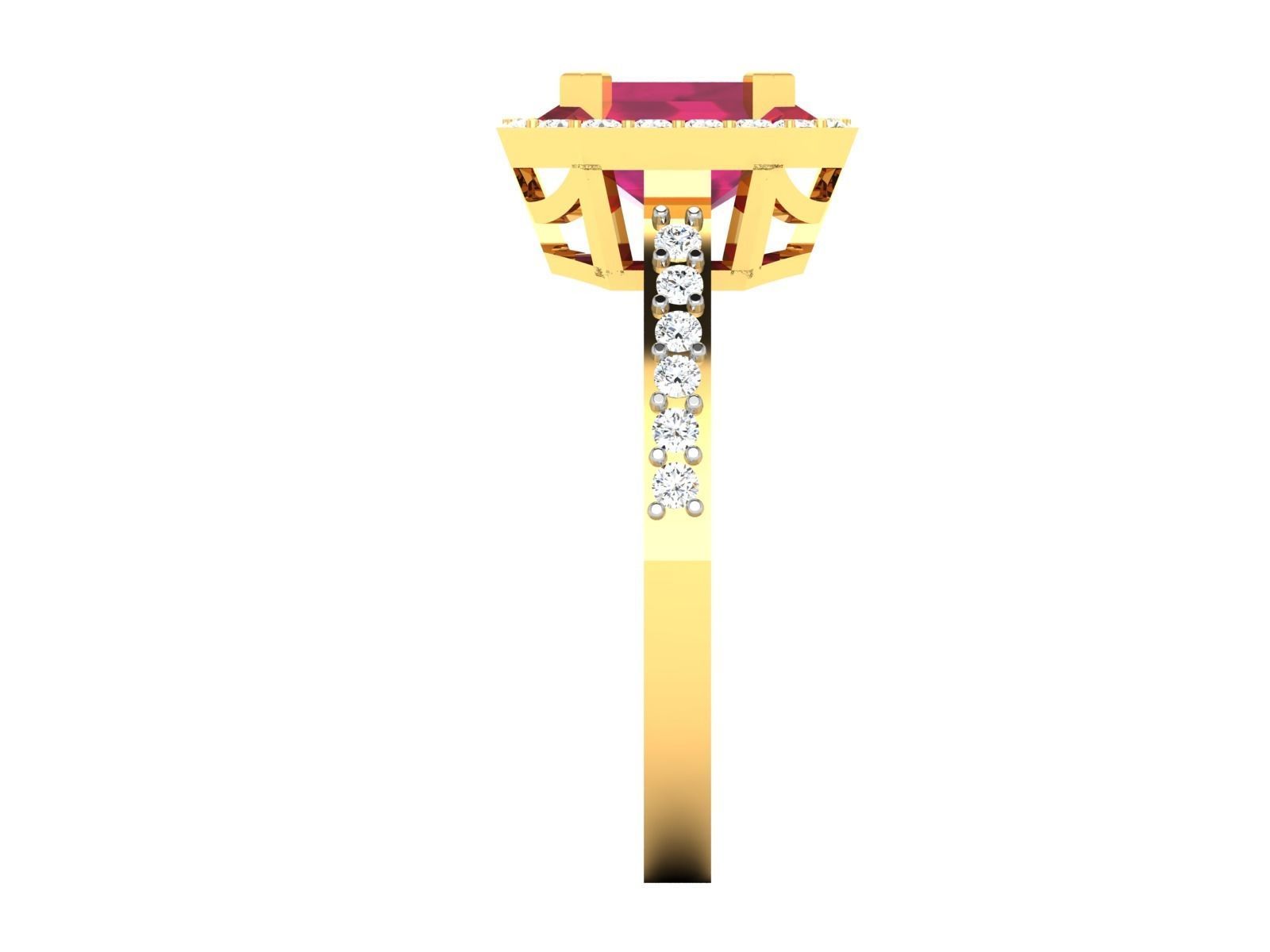Women Diamond Ring 3dm render details 3D print model_9