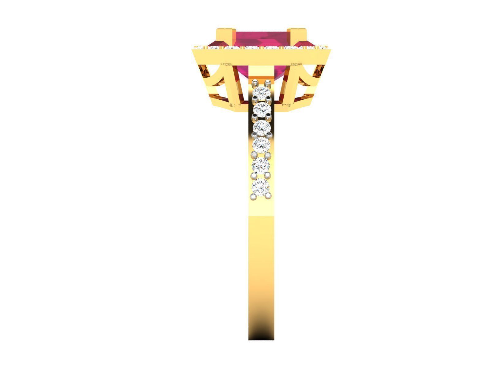 Women Diamond Ring 3dm render details 3D print model_2