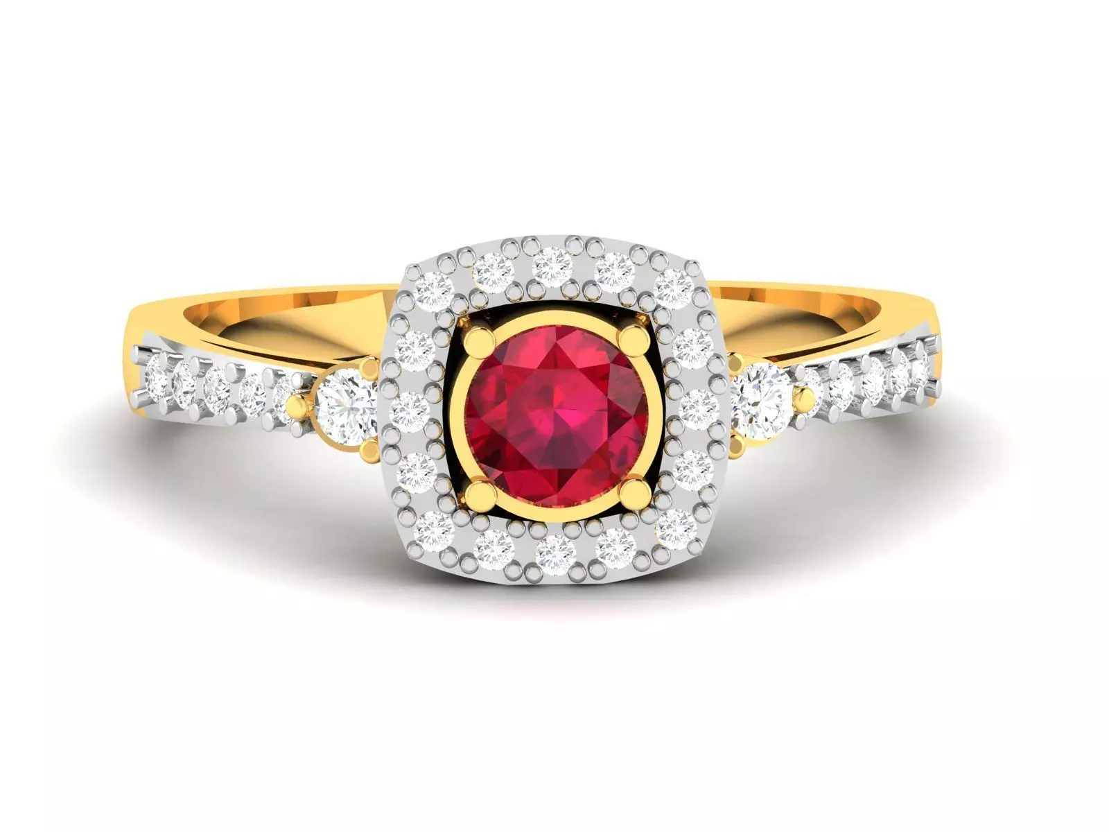 Women Diamond Ring 3dm render details 3D print model_0