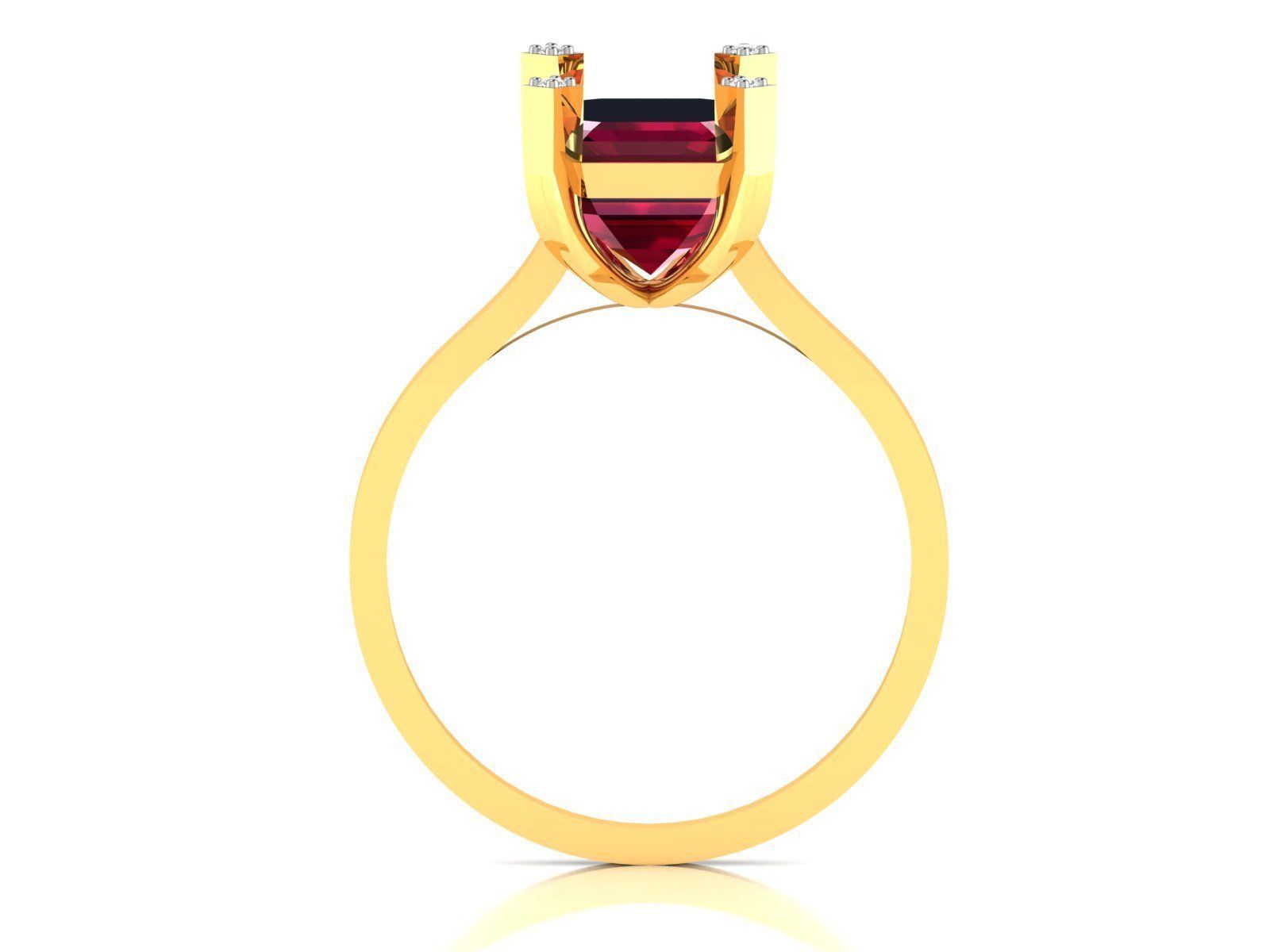 Women Diamond Ring 3dm render details 3D print model_3