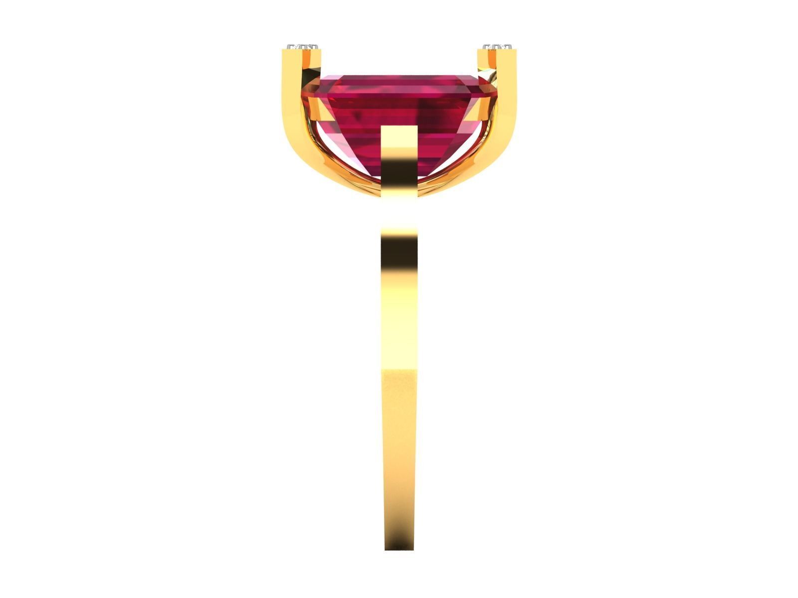 Women Diamond Ring 3dm render details 3D print model_6